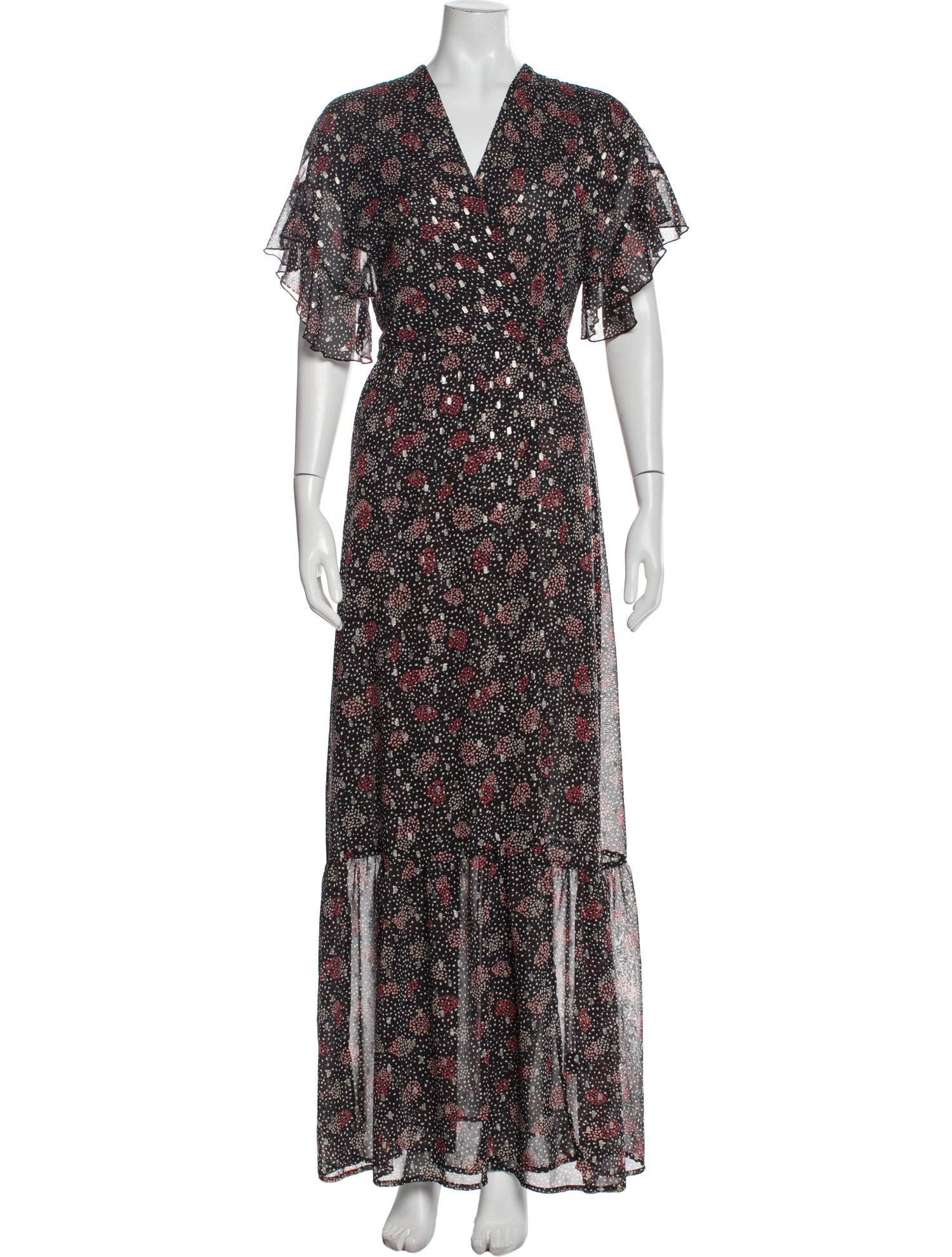 Sabina Musayev Floral Print Long Dress