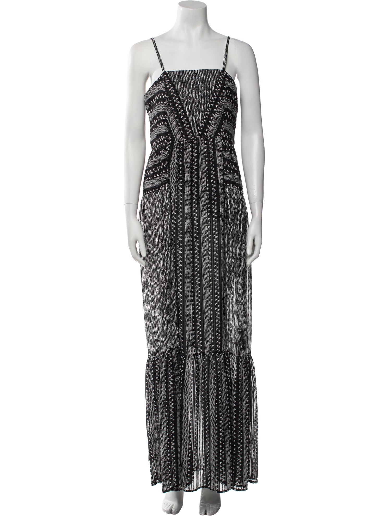 Sabina Musayev Printed Long Dress