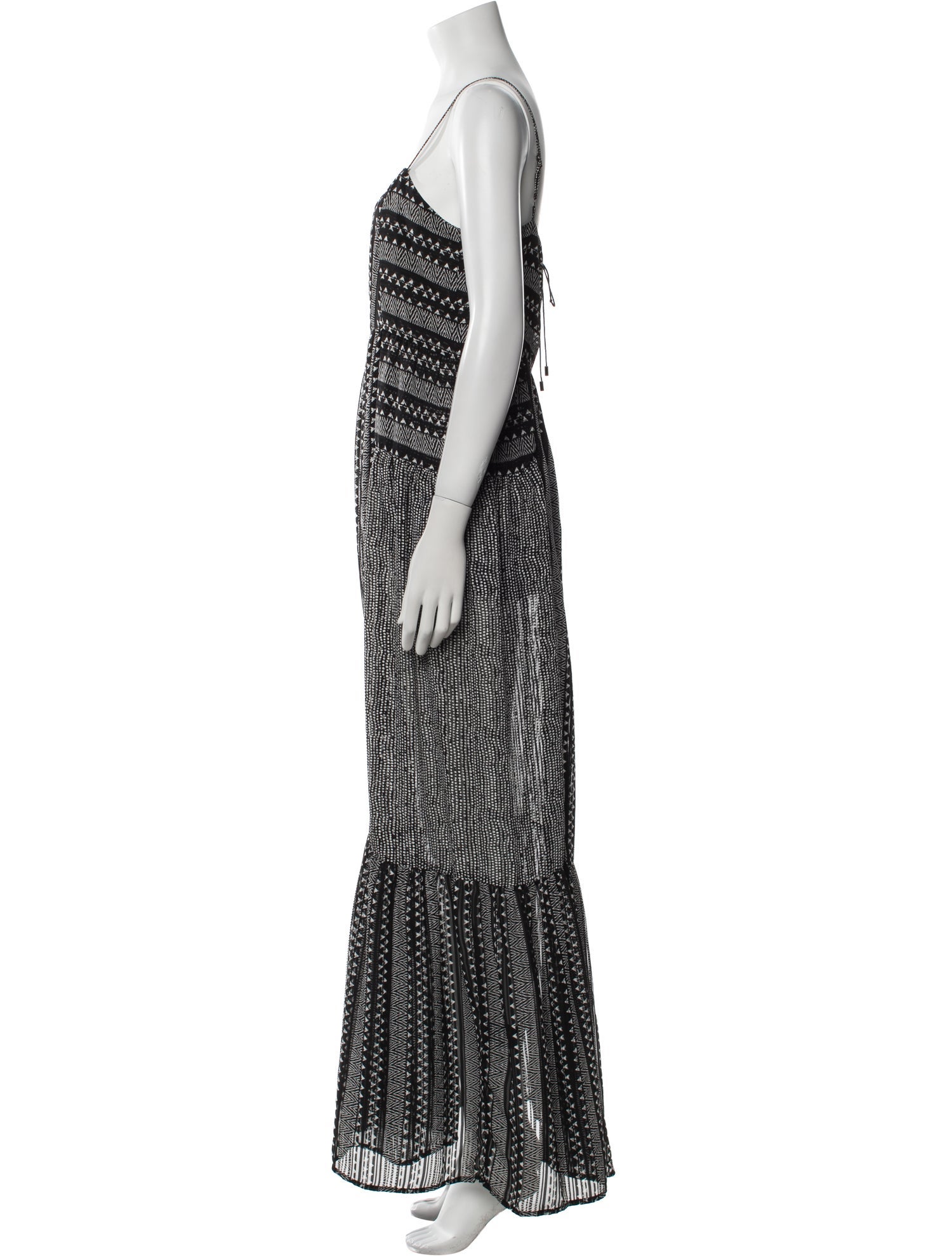 Sabina Musayev Printed Long Dress