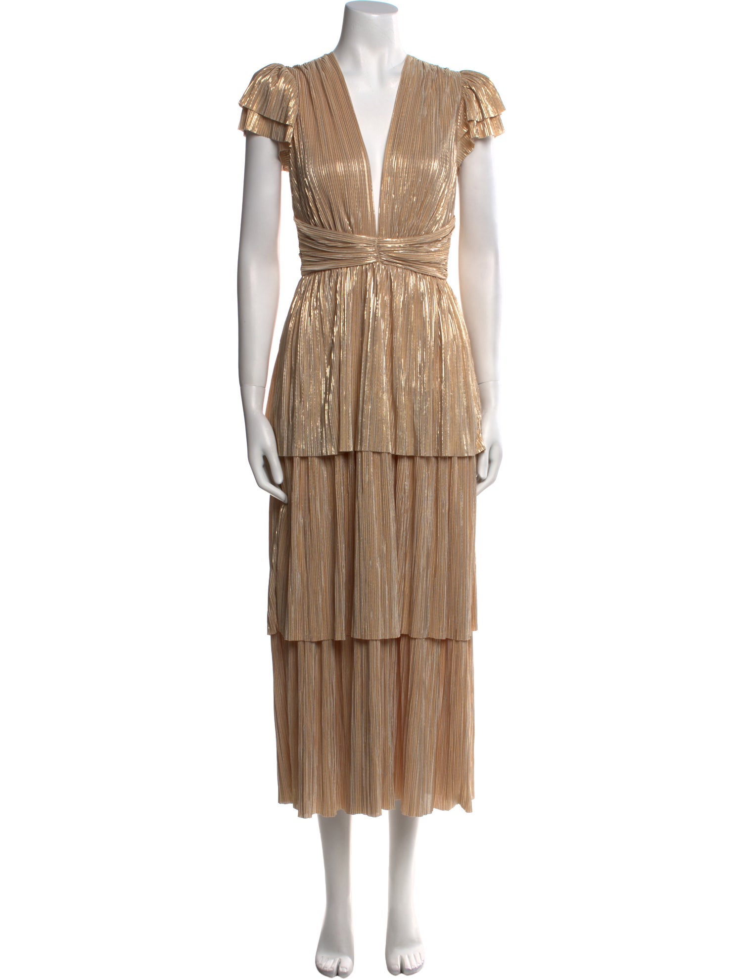 Sabina Musayev V-Neck Long Dress