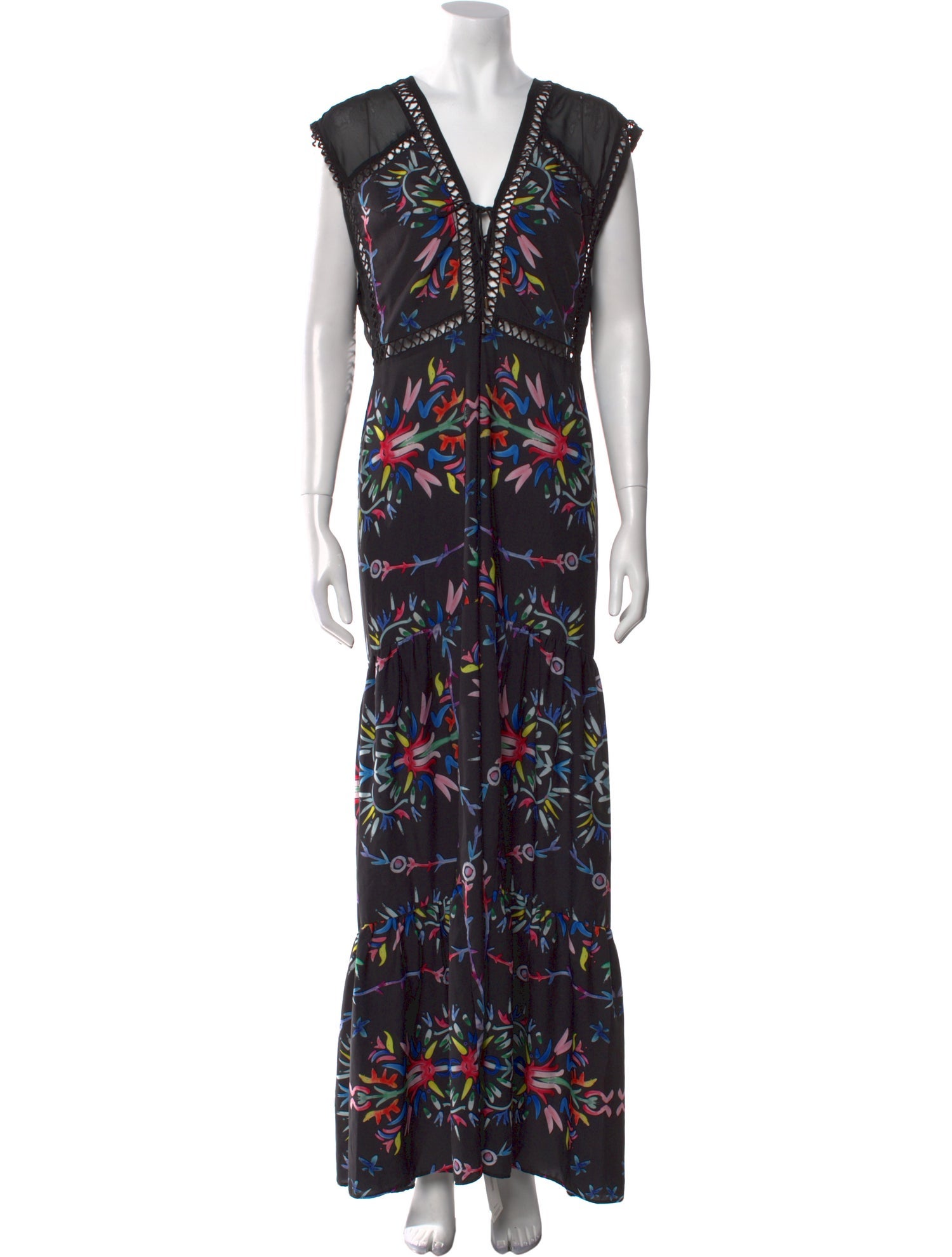 Sabina Musayev Printed Long Dress