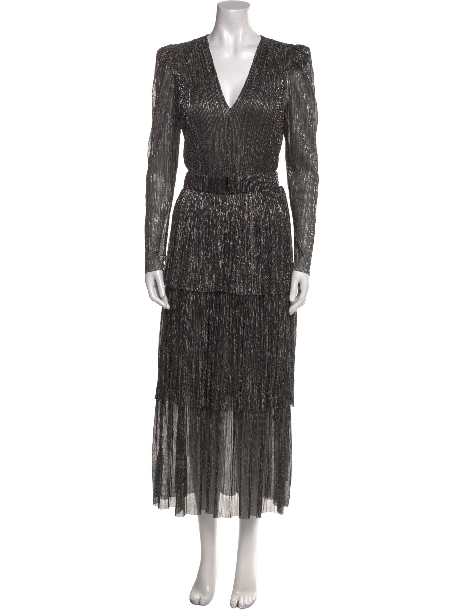 Sabina Musayev V-Neck Long Dress