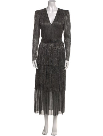 Sabina Musayev V-Neck Long Dress