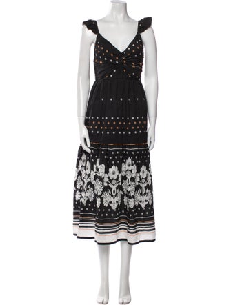 Sabina Musayev Printed Long Dress