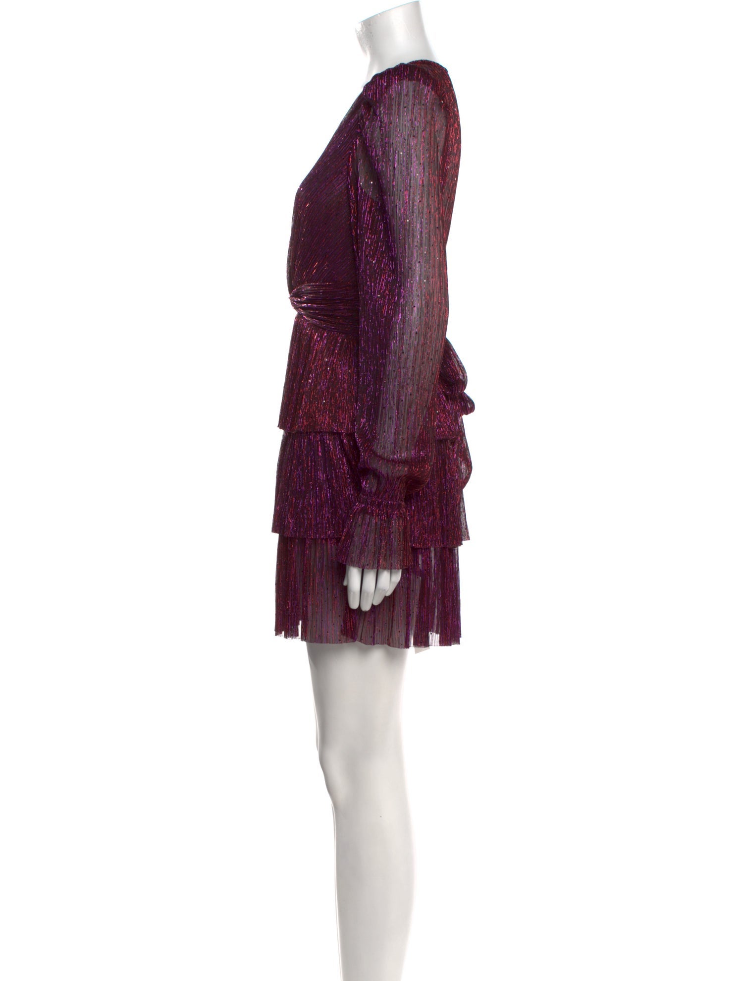 Sabina Musayev Plunge Neckline Mini Dress