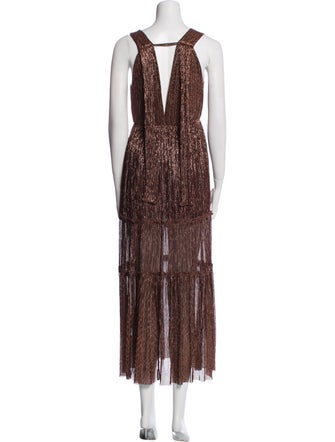 Sabina Musayev Printed Long Dress