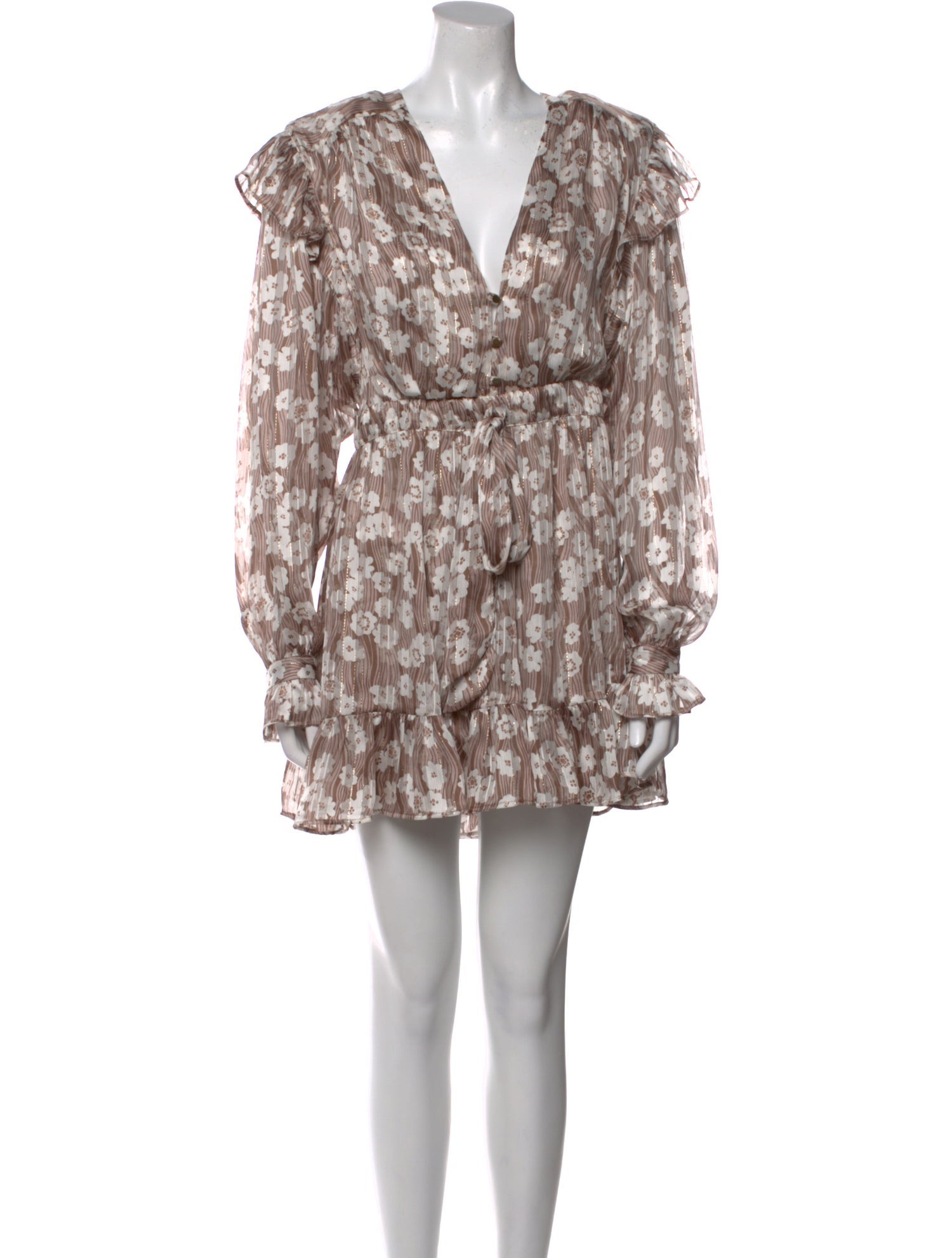 Sabina Musayev Floral Print Mini Dress w/ Tags