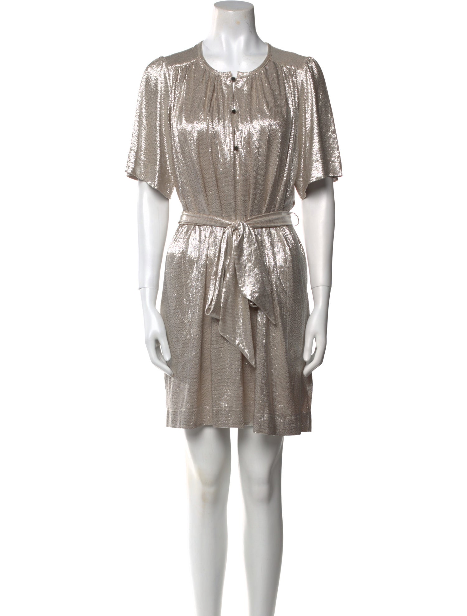 Sabina Musayev Crew Neck Mini Dress