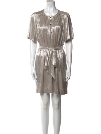 Sabina Musayev Crew Neck Mini Dress