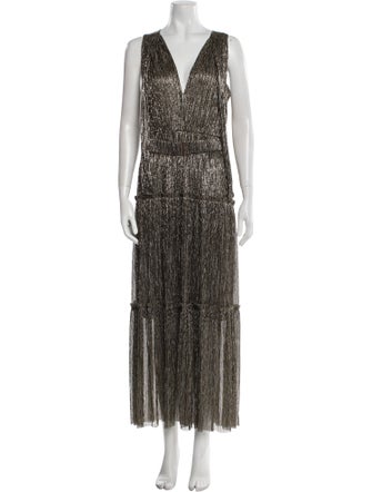 Sabina Musayev V-Neck Long Dress