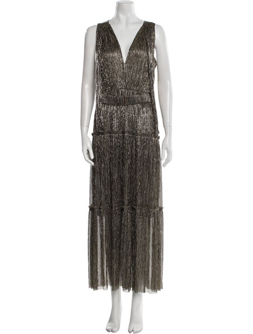 Sabina Musayev V-Neck Long Dress