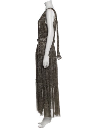 Sabina Musayev V-Neck Long Dress