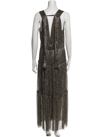 Sabina Musayev V-Neck Long Dress