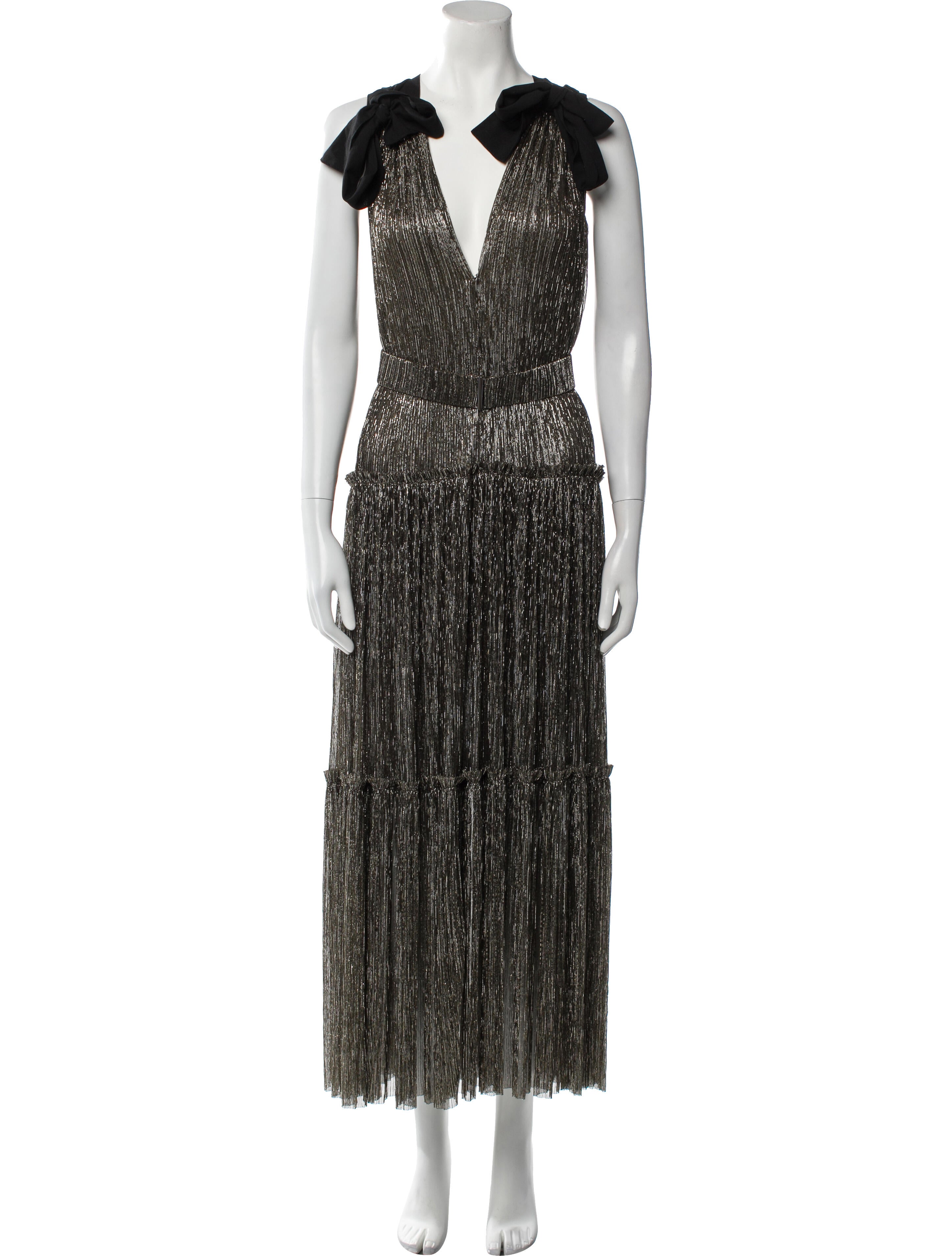 Sabina Musayev V-Neck Long Dress w/ Tags