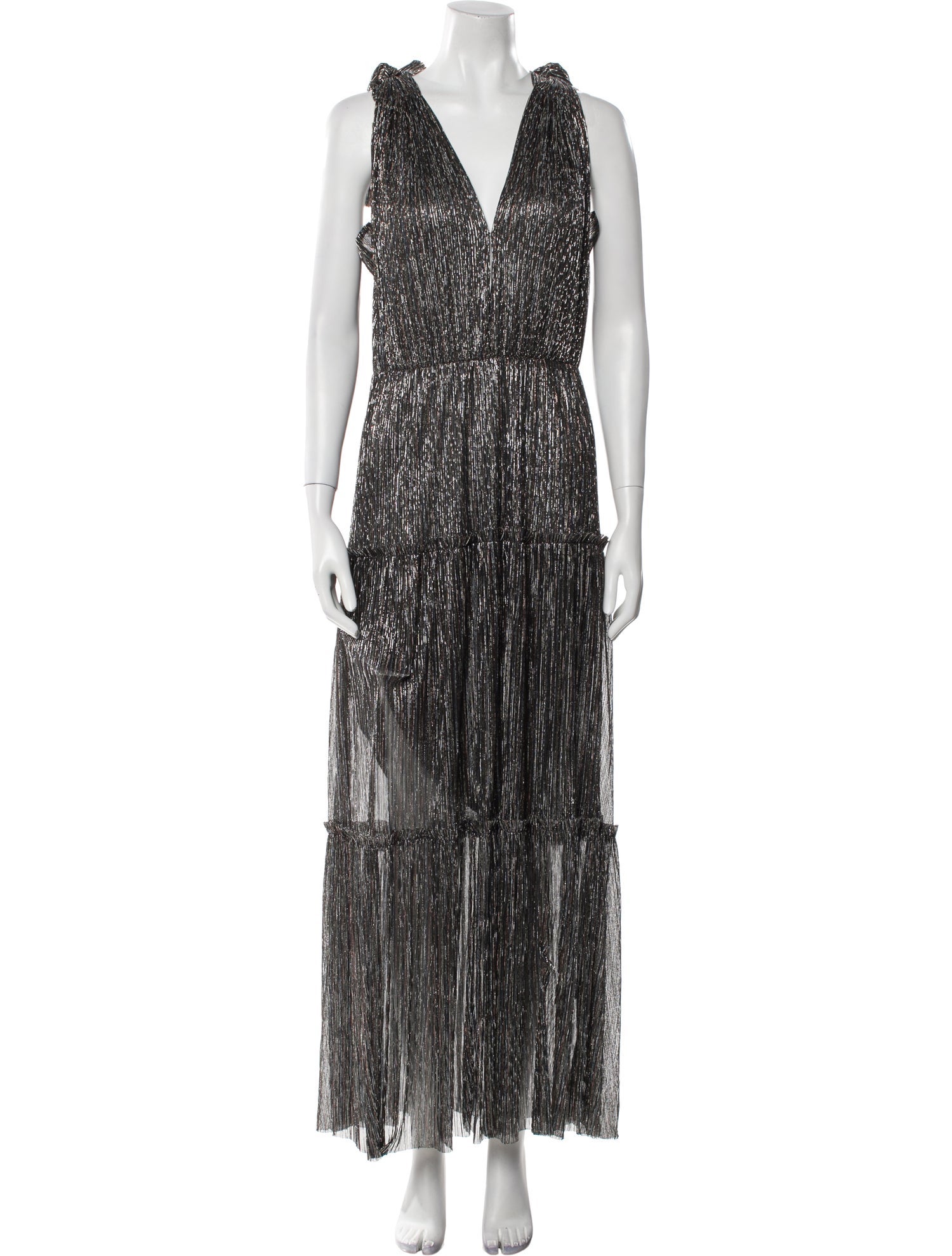 Sabina Musayev Striped Long Dress