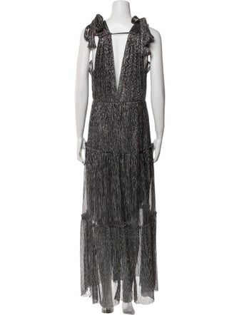 Sabina Musayev Striped Long Dress