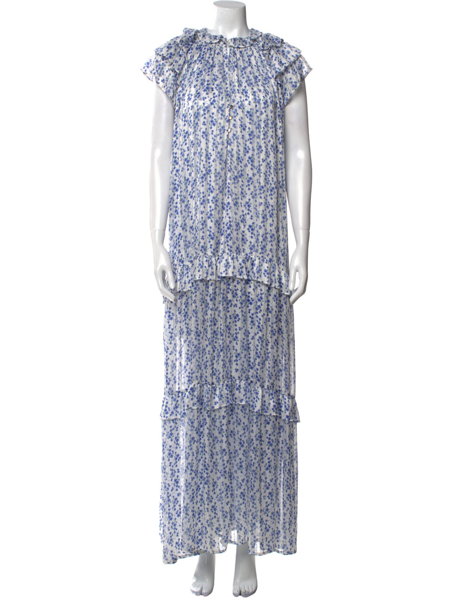 Sabina Musayev Floral Print Long Dress