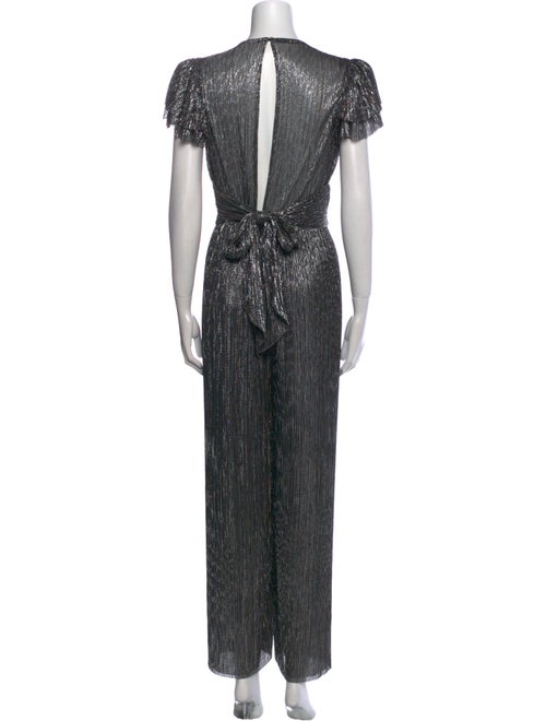 Sabina Musayev Patterned V-Neck Jumpsuit