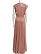 Sabina Musayev V-Neck Long Dress