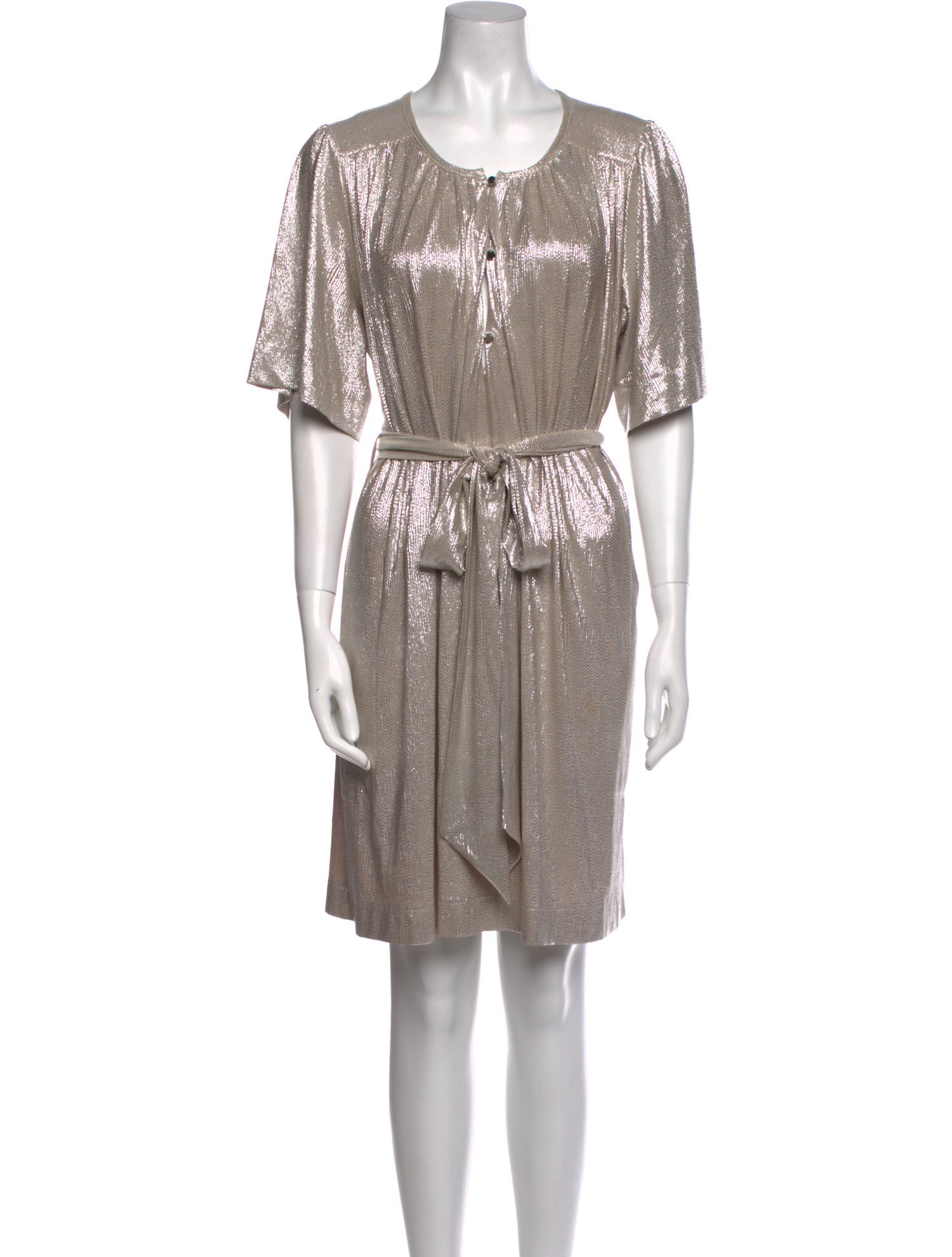 Sabina Musayev Scoop Neck Mini Dress