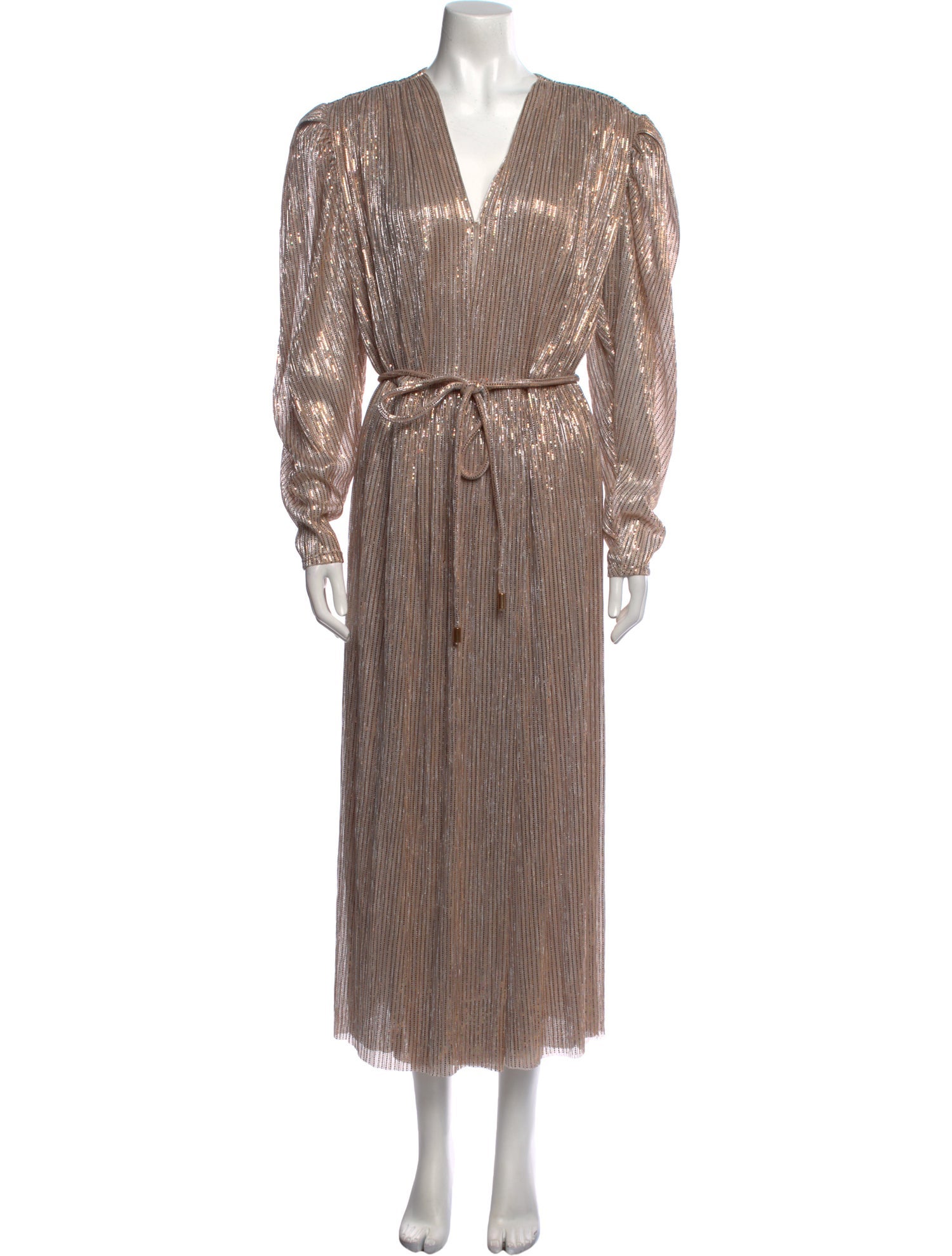 Sabina Musayev V-Neck Midi Length Dress