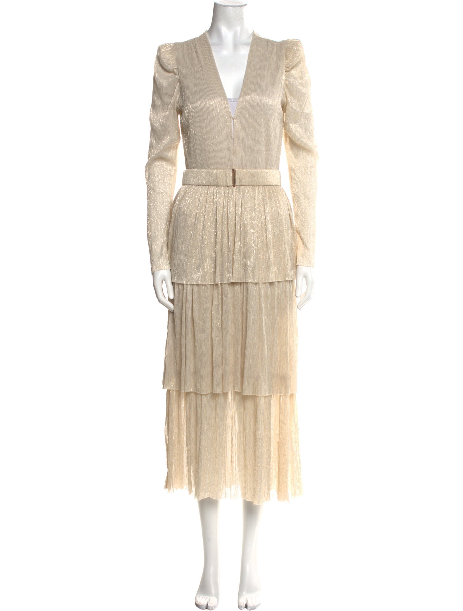 Sabina Musayev V-Neck Midi Length Dress w/ Tags