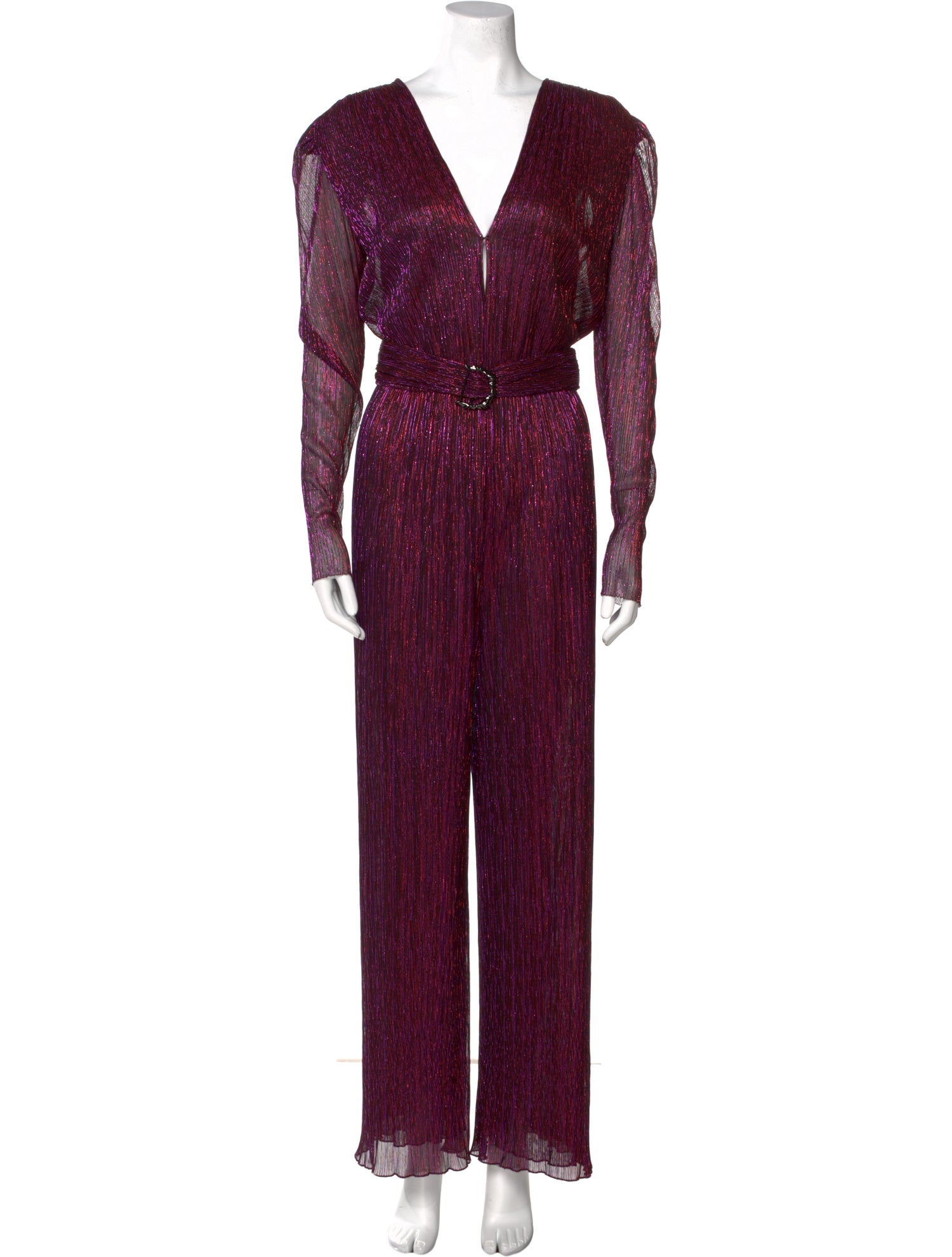 Sabina Musayev Printed V-Neck Jumpsuit
