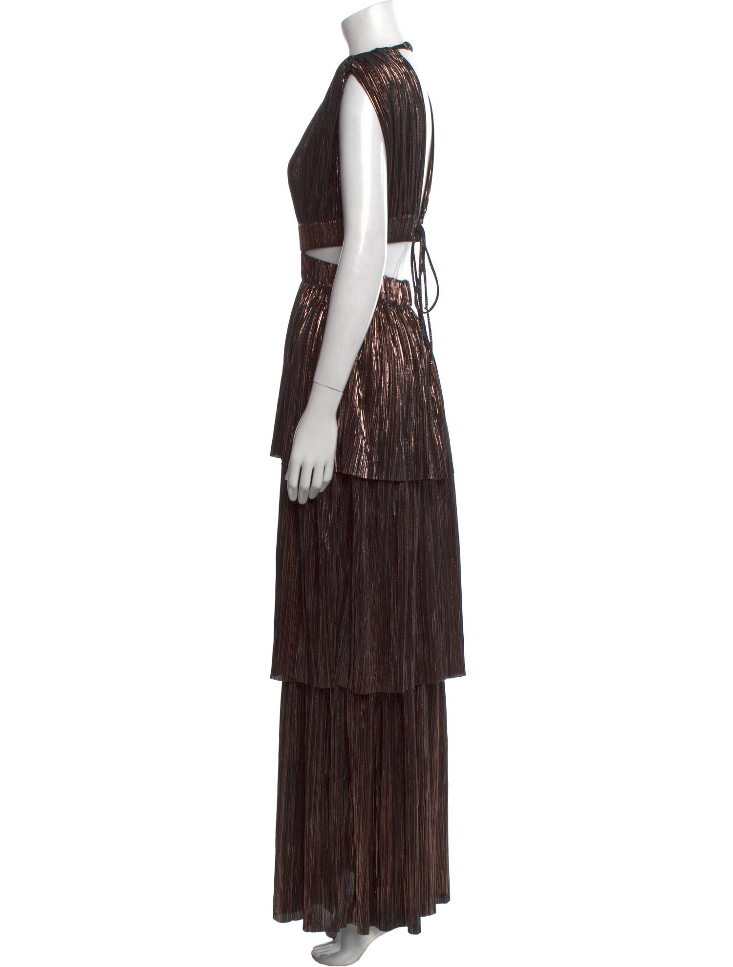 Sabina Musayev Striped Long Dress