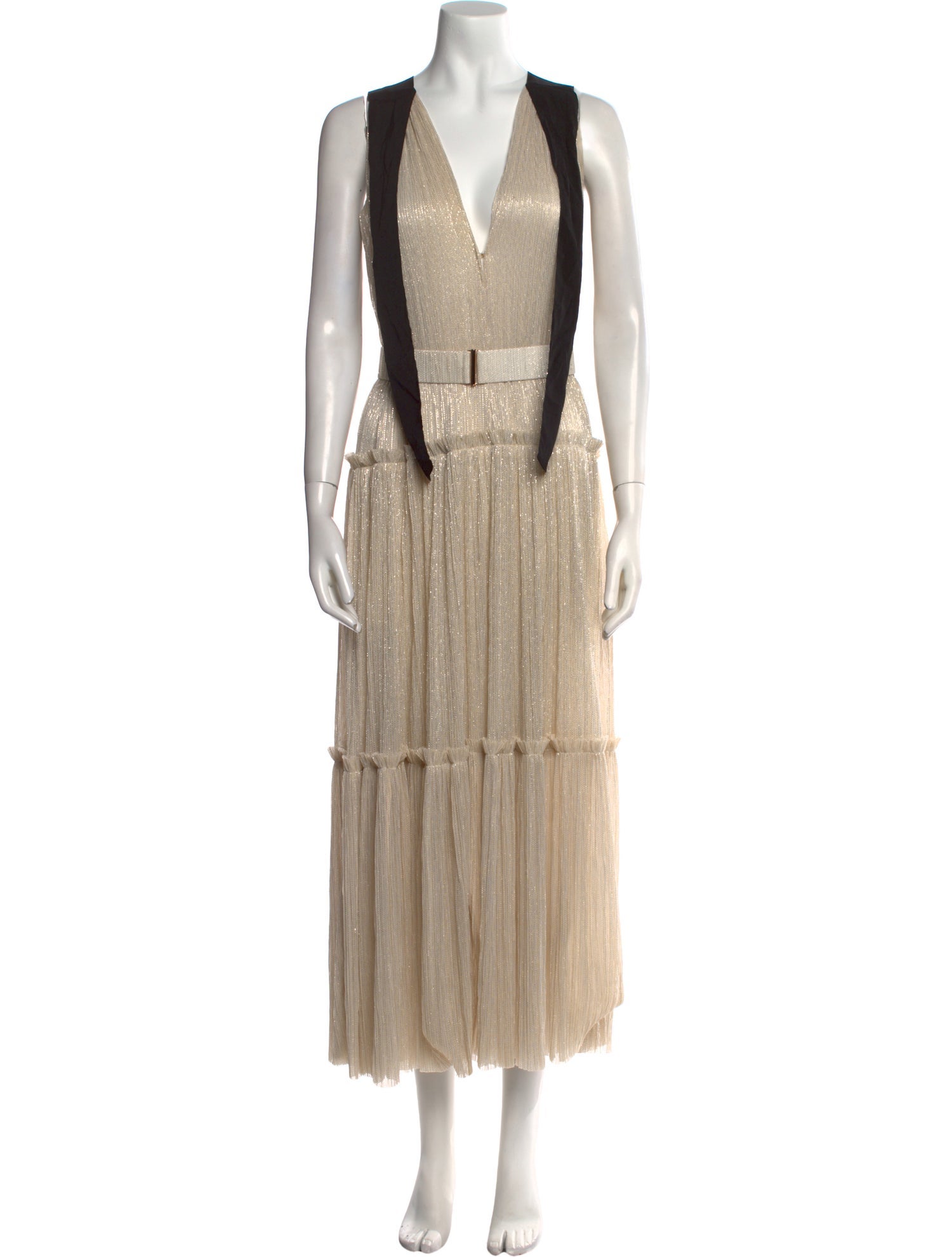 Sabina Musayev V-Neck Long Dress