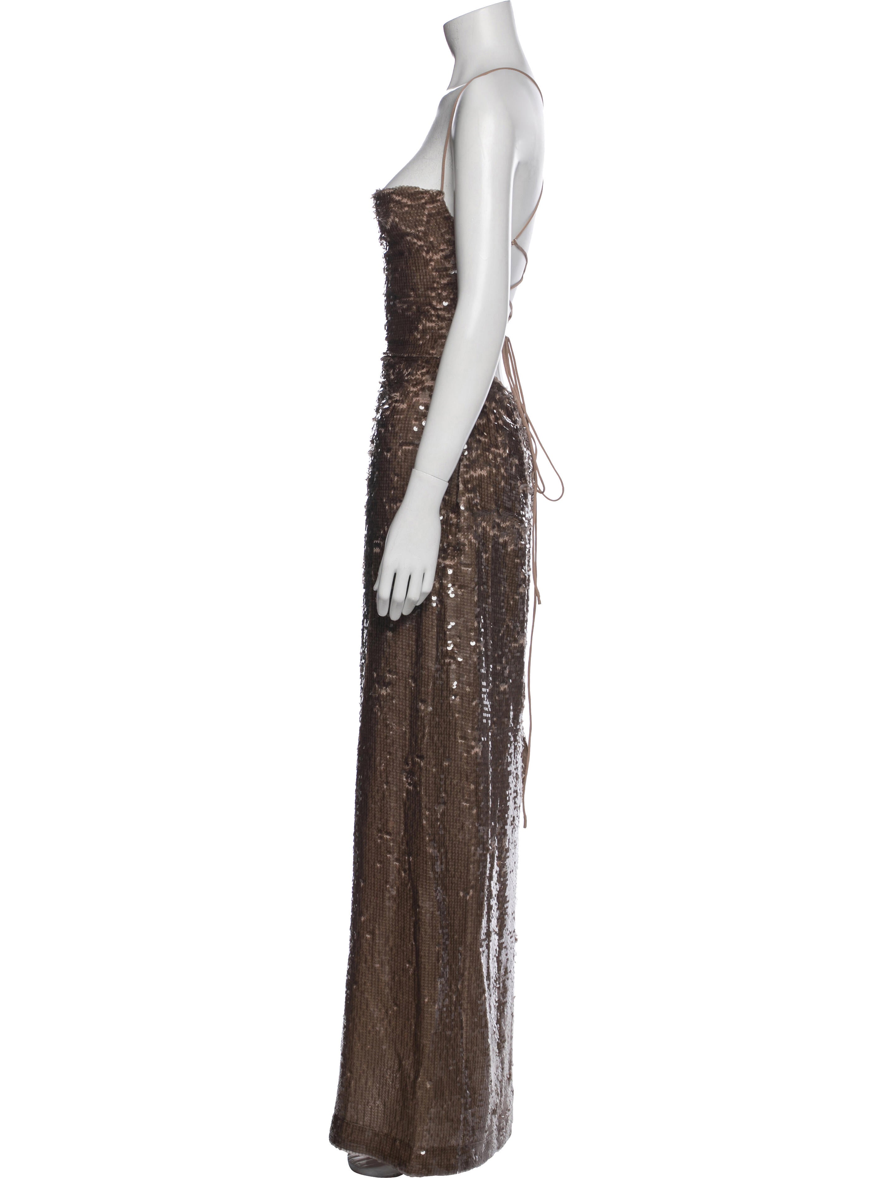 Sabina Musayev Square Neckline Long Dress w/ Tags