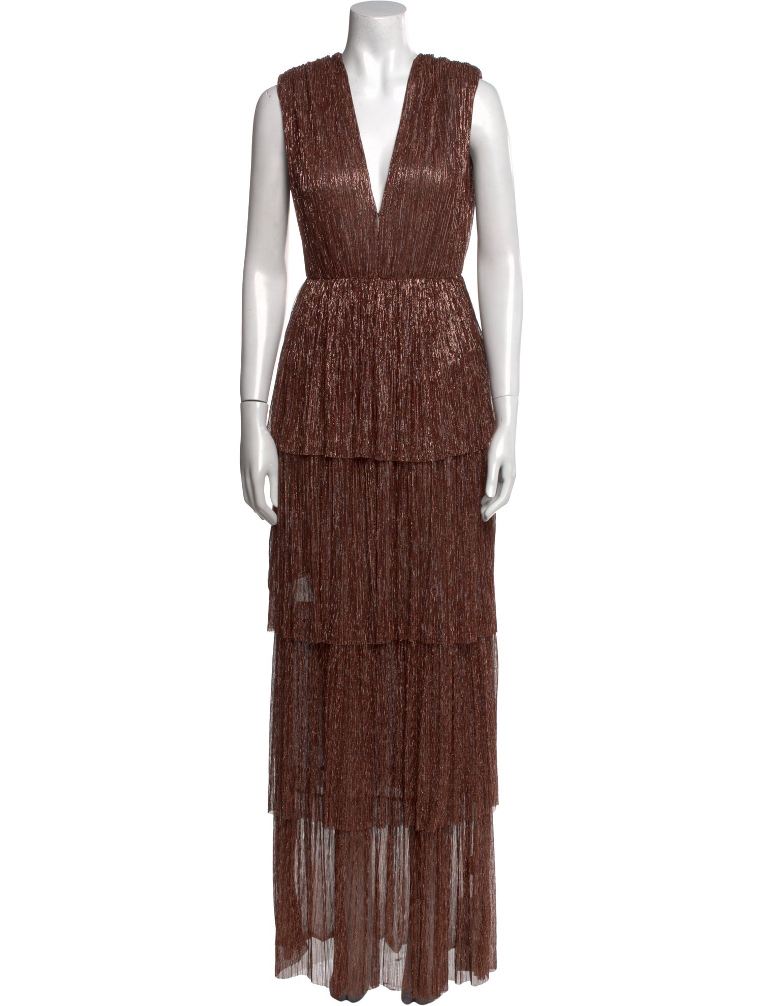 Sabina Musayev V-Neck Long Dress