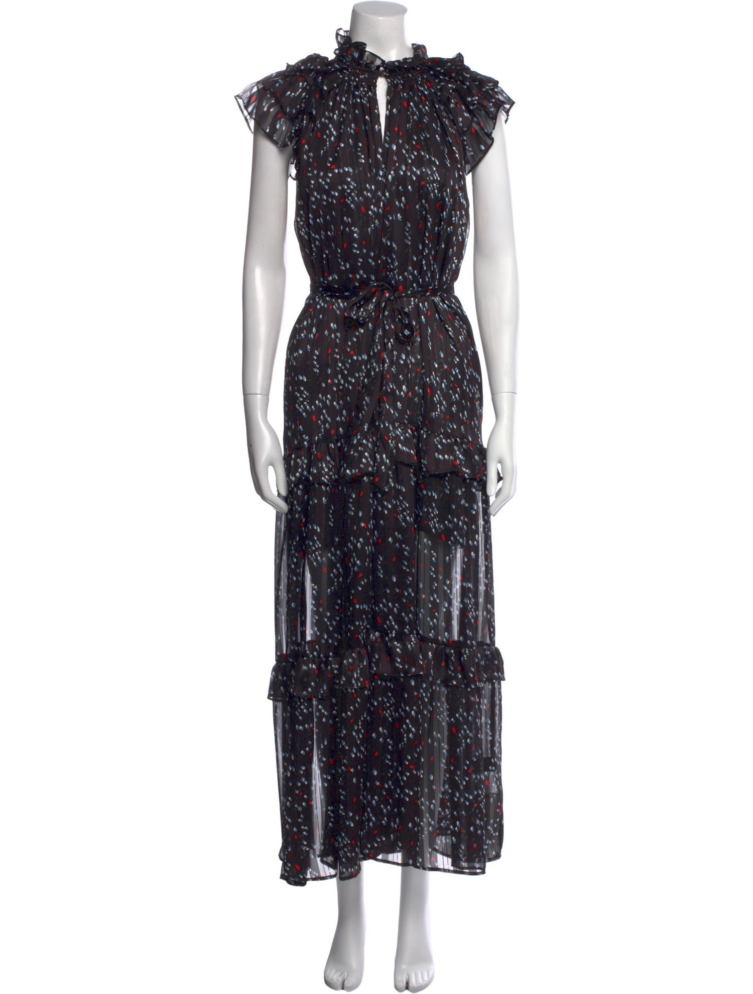 Sabina Musayev Floral Print Long Dress