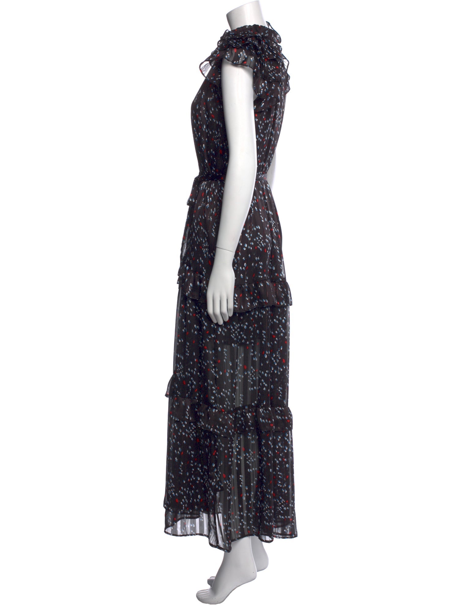 Sabina Musayev Floral Print Long Dress