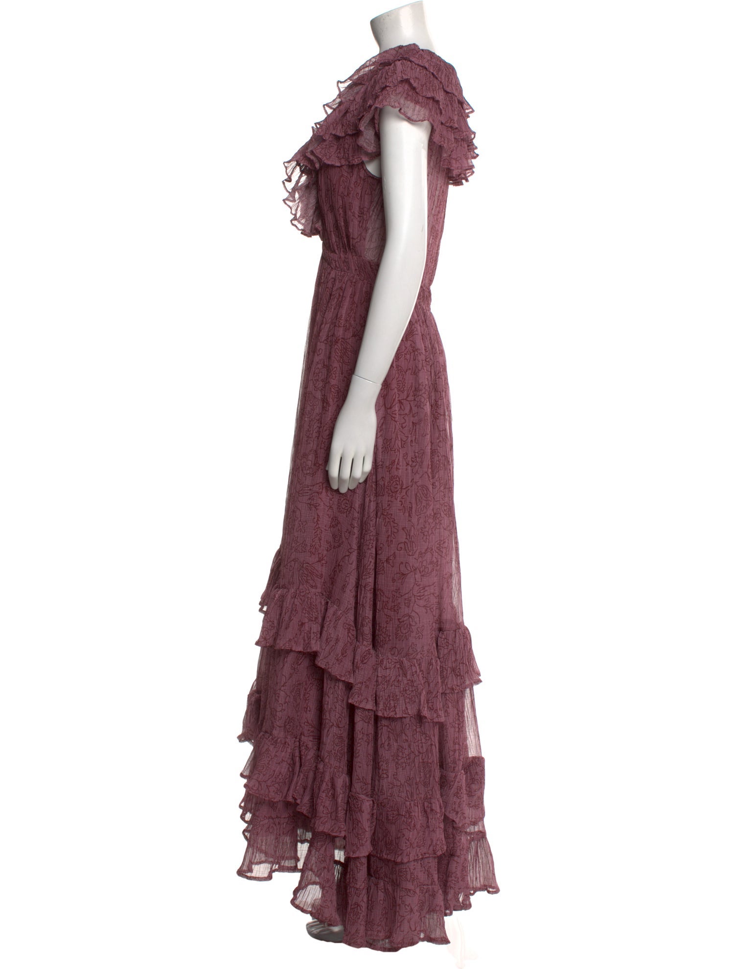 Sabina Musayev Floral Print Long Dress