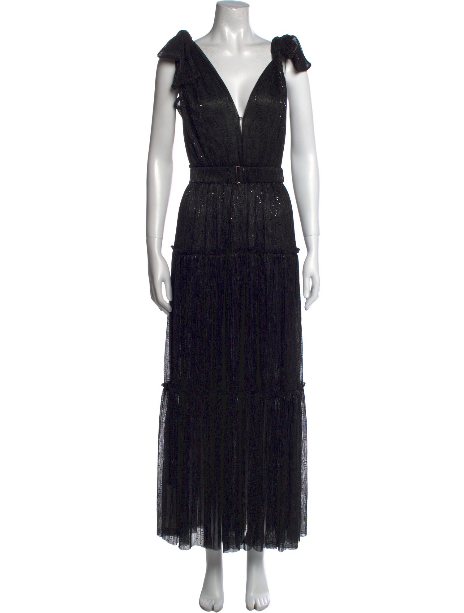 Sabina Musayev V-Neck Long Dress