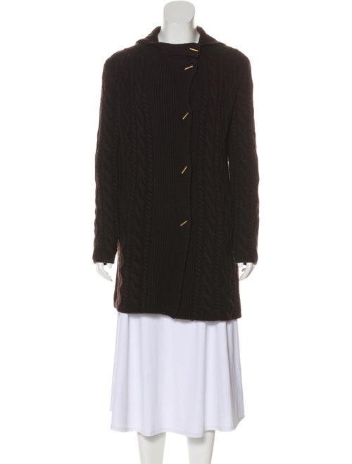 'S Max Mara Hooded Cable Knit Cardigan