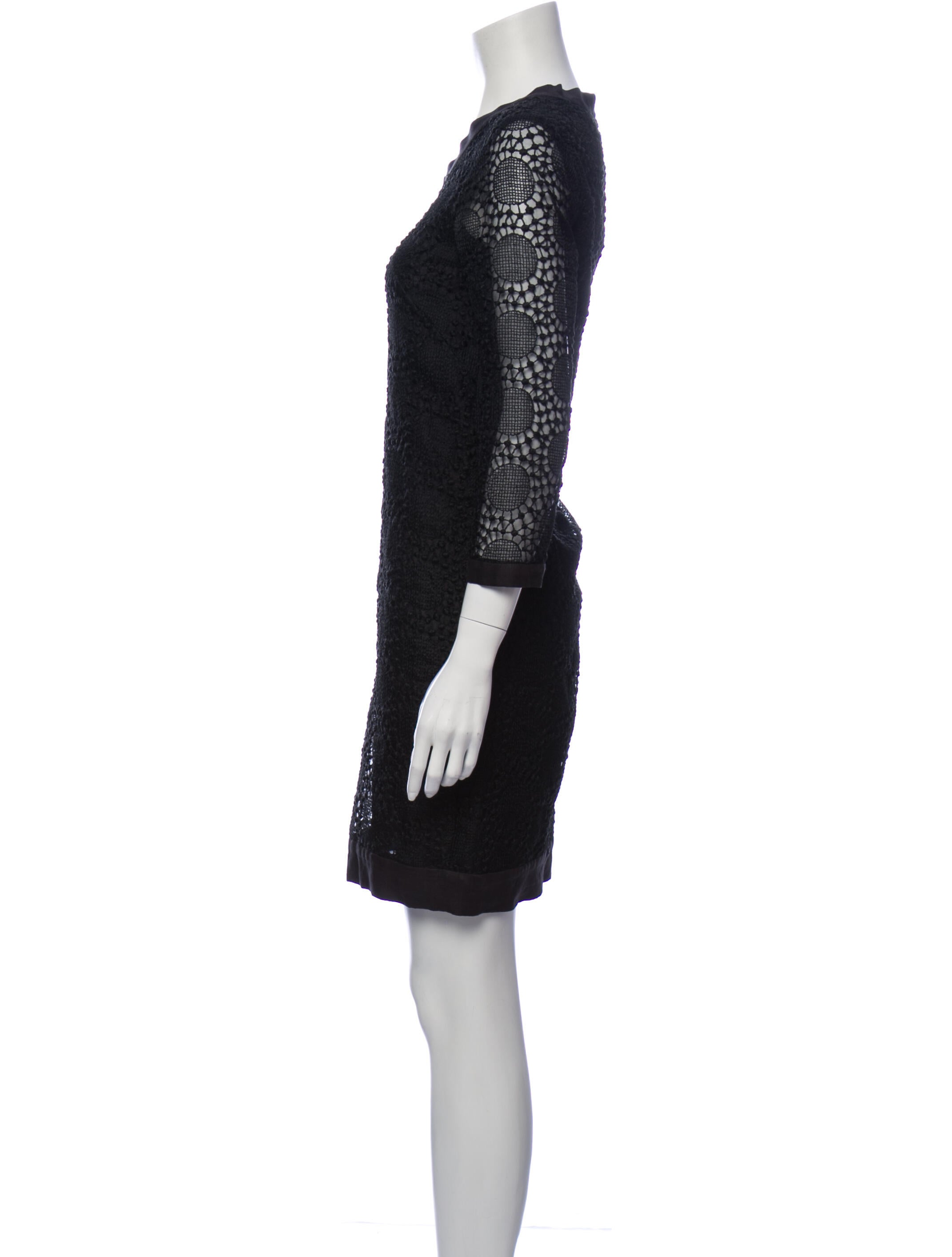 'S Max Mara Lace Pattern Mini Dress