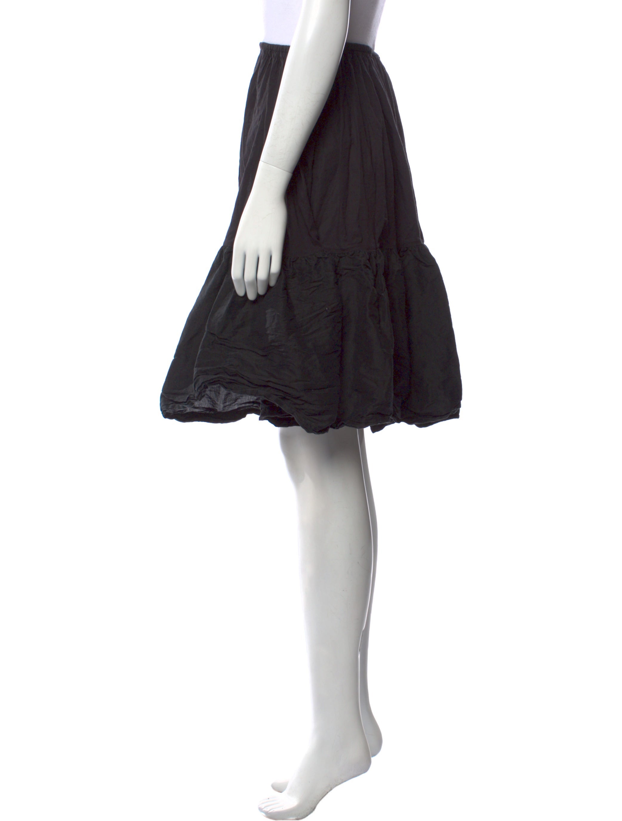 'S Max Mara Pleated Accents Knee-Length Skirt