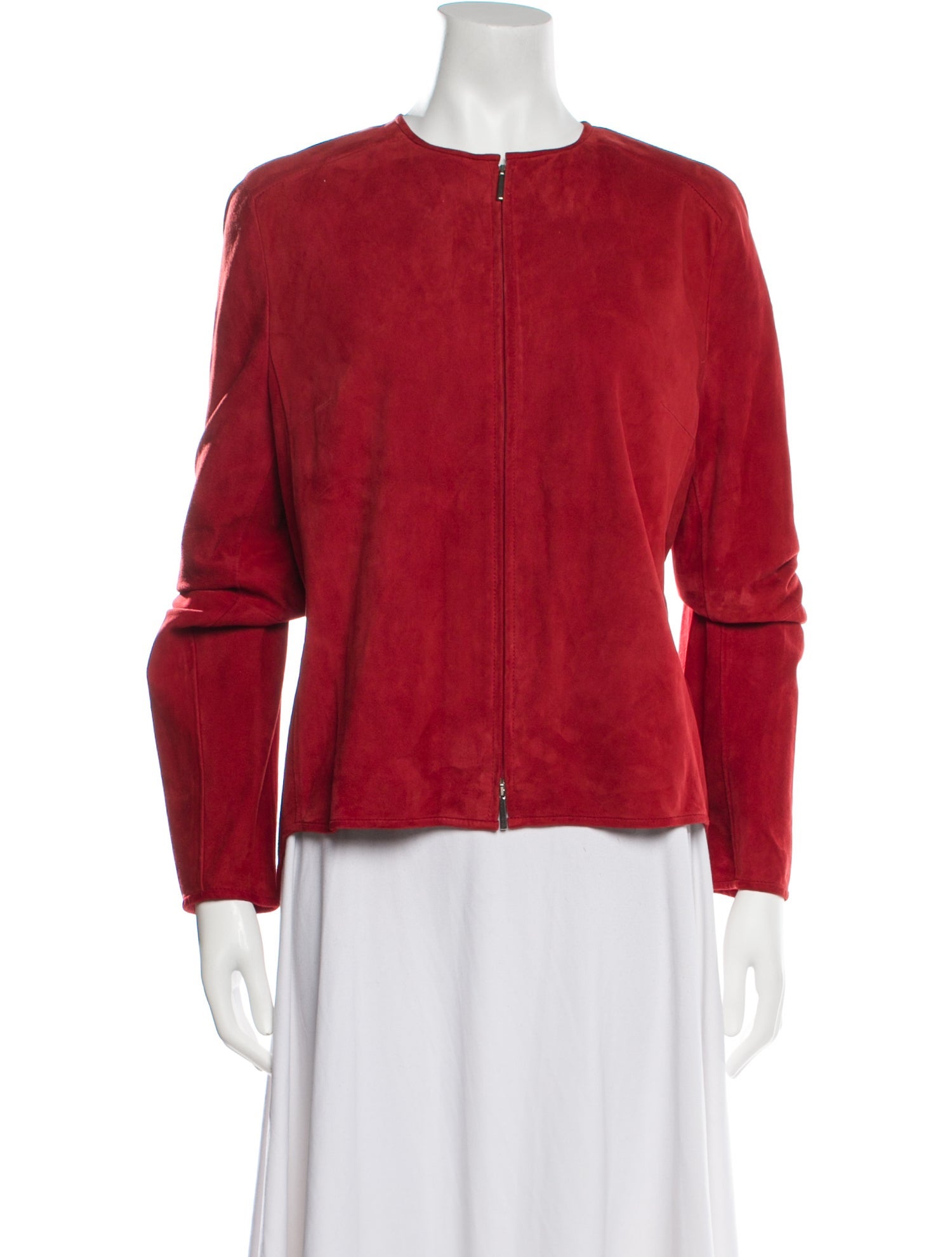 S Max Mara Leather Evening Jacket - Red Jackets, Clothing