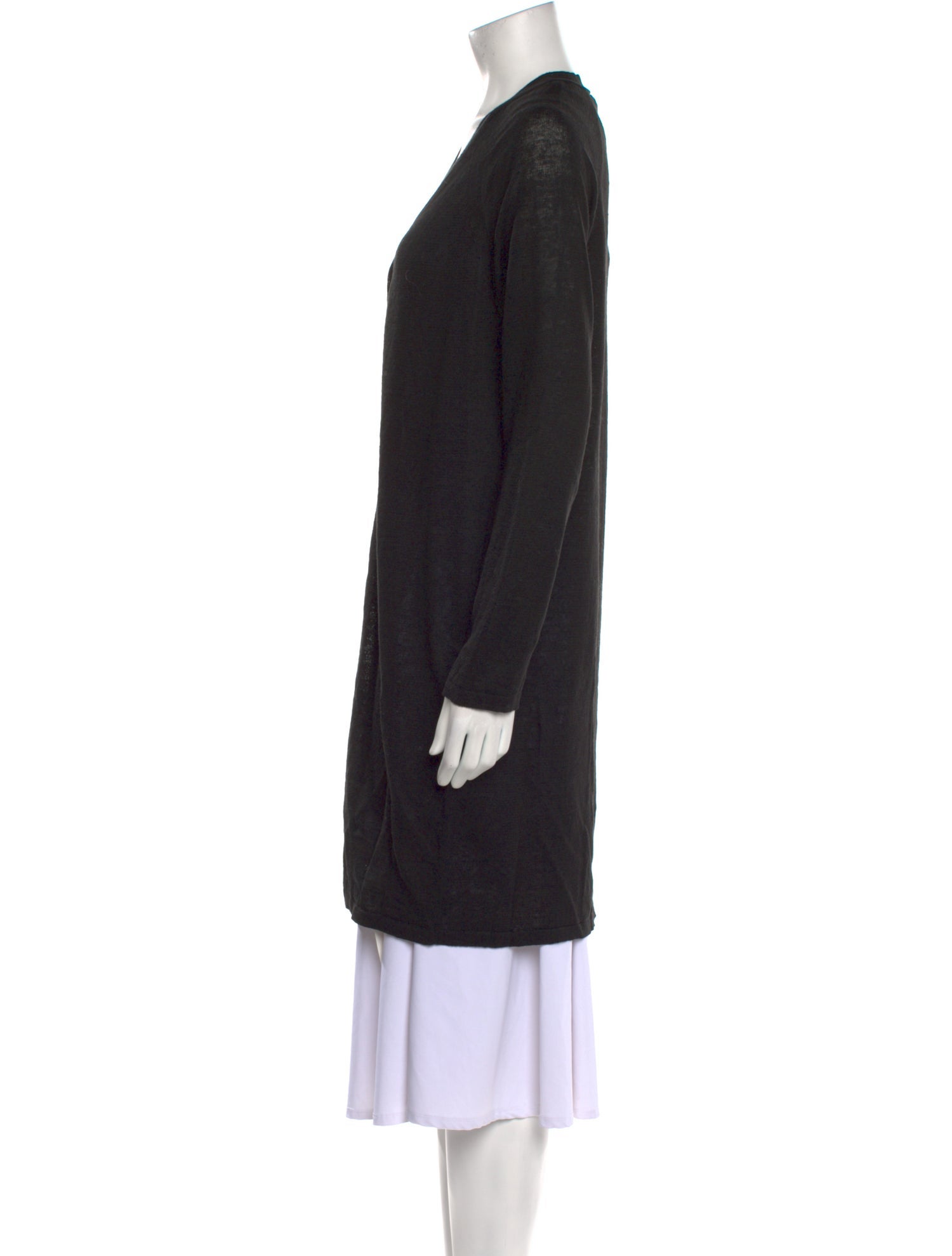 'S Max Mara Linen Plunge Neckline Sweater