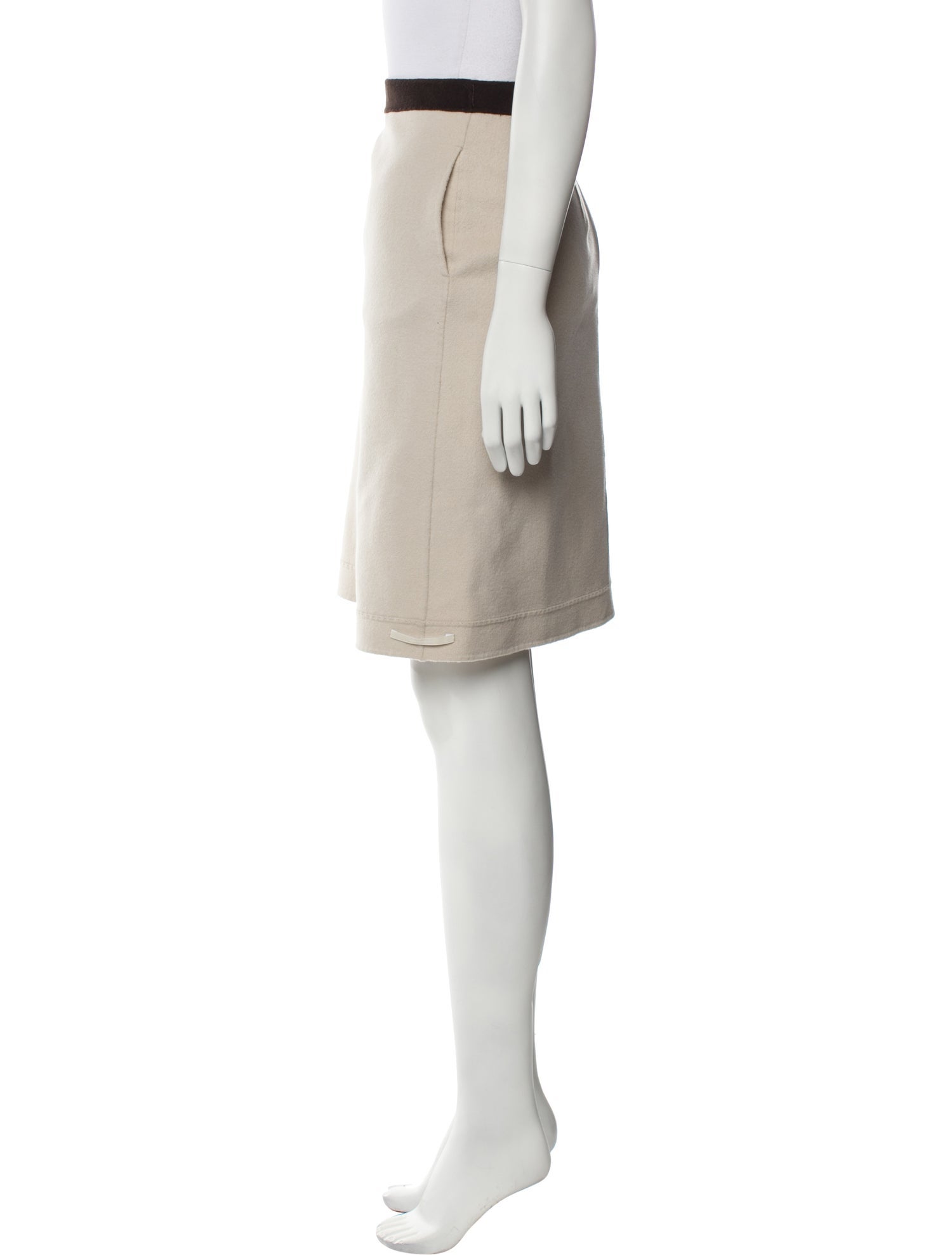 'S Max Mara Virgin Wool Knee-Length Skirt