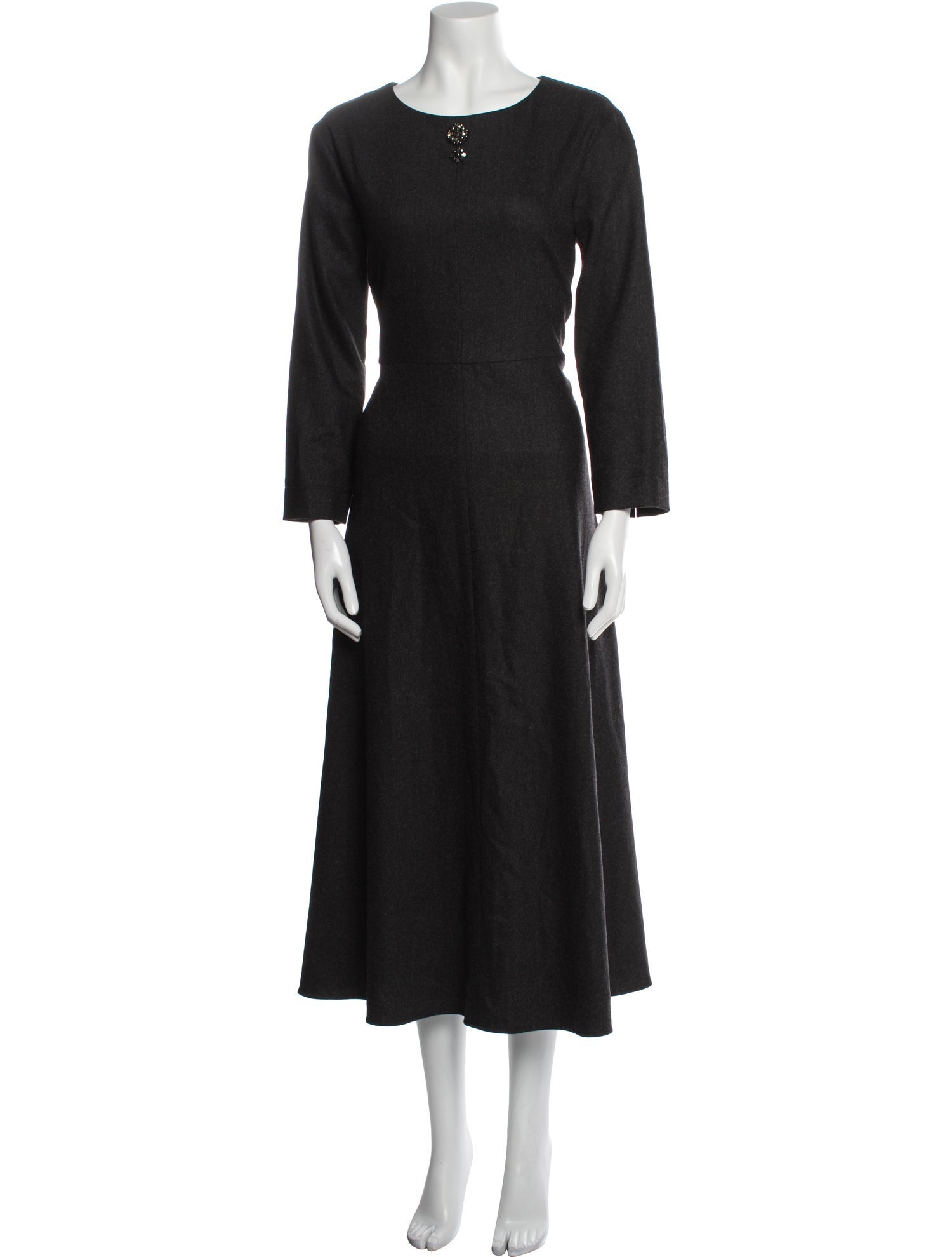 'S Max Mara Scoop Neck Long Dress