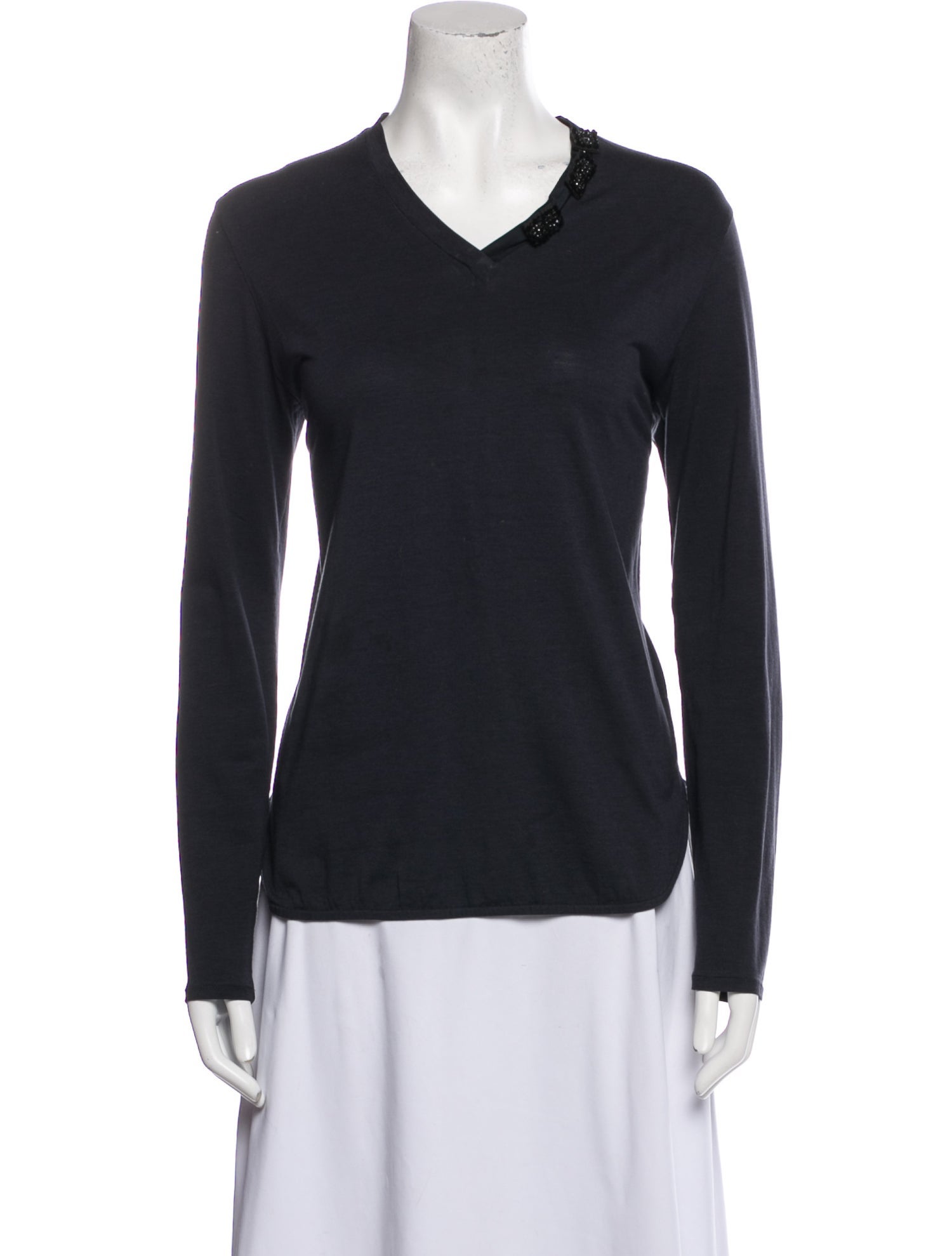'S Max Mara V-Neck Long Sleeve Top