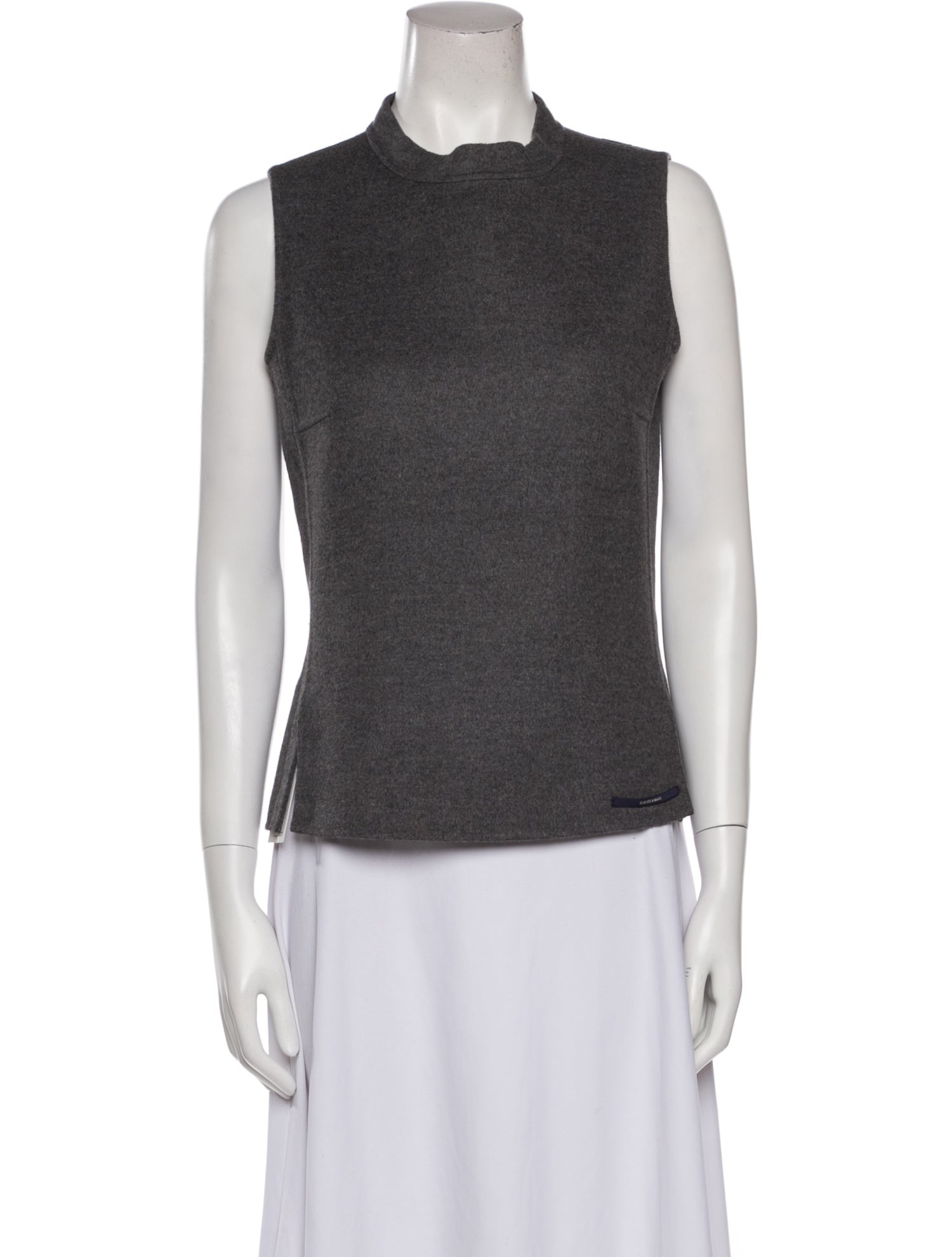 'S Max Mara Virgin Wool Mock Neck Top