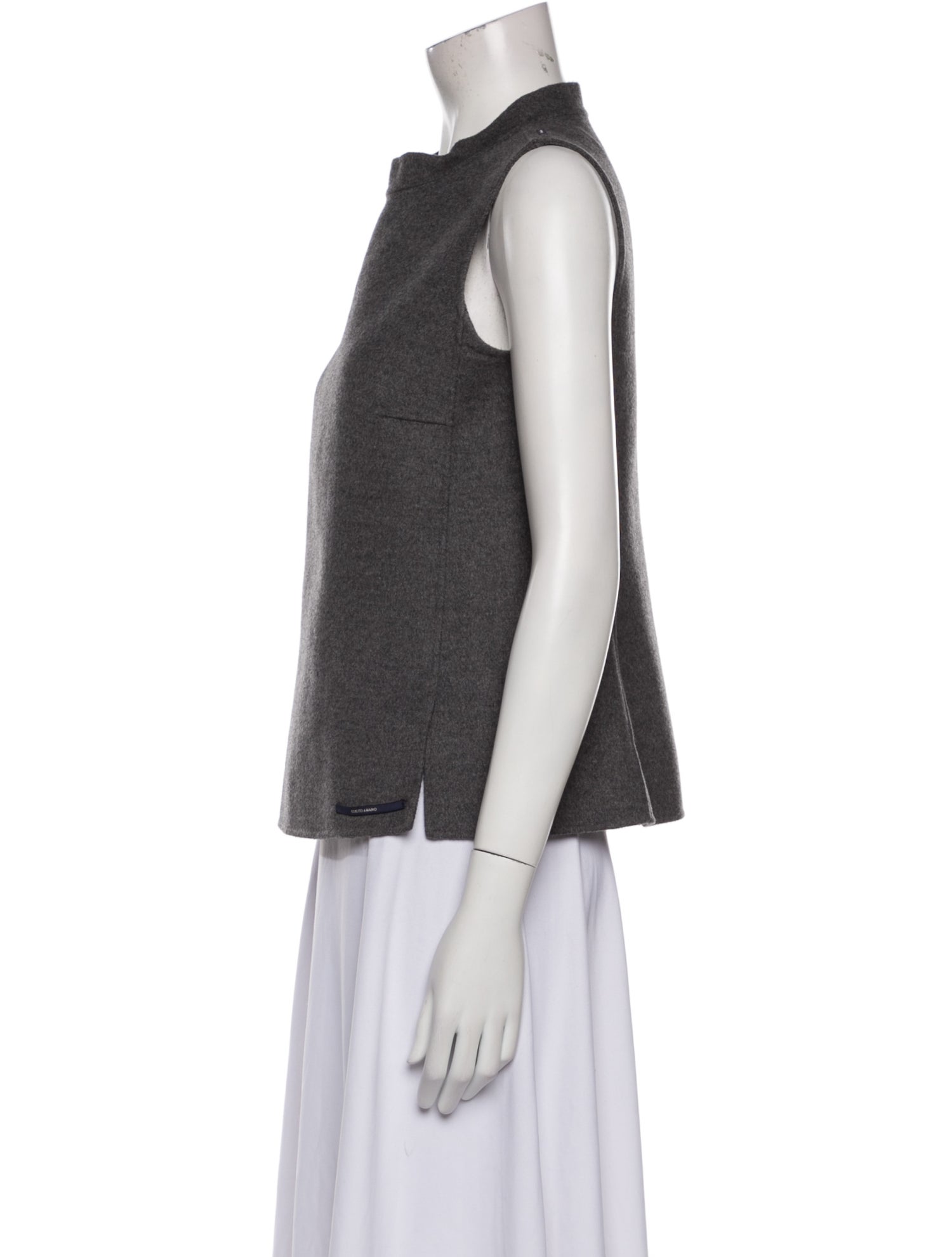 'S Max Mara Virgin Wool Mock Neck Top
