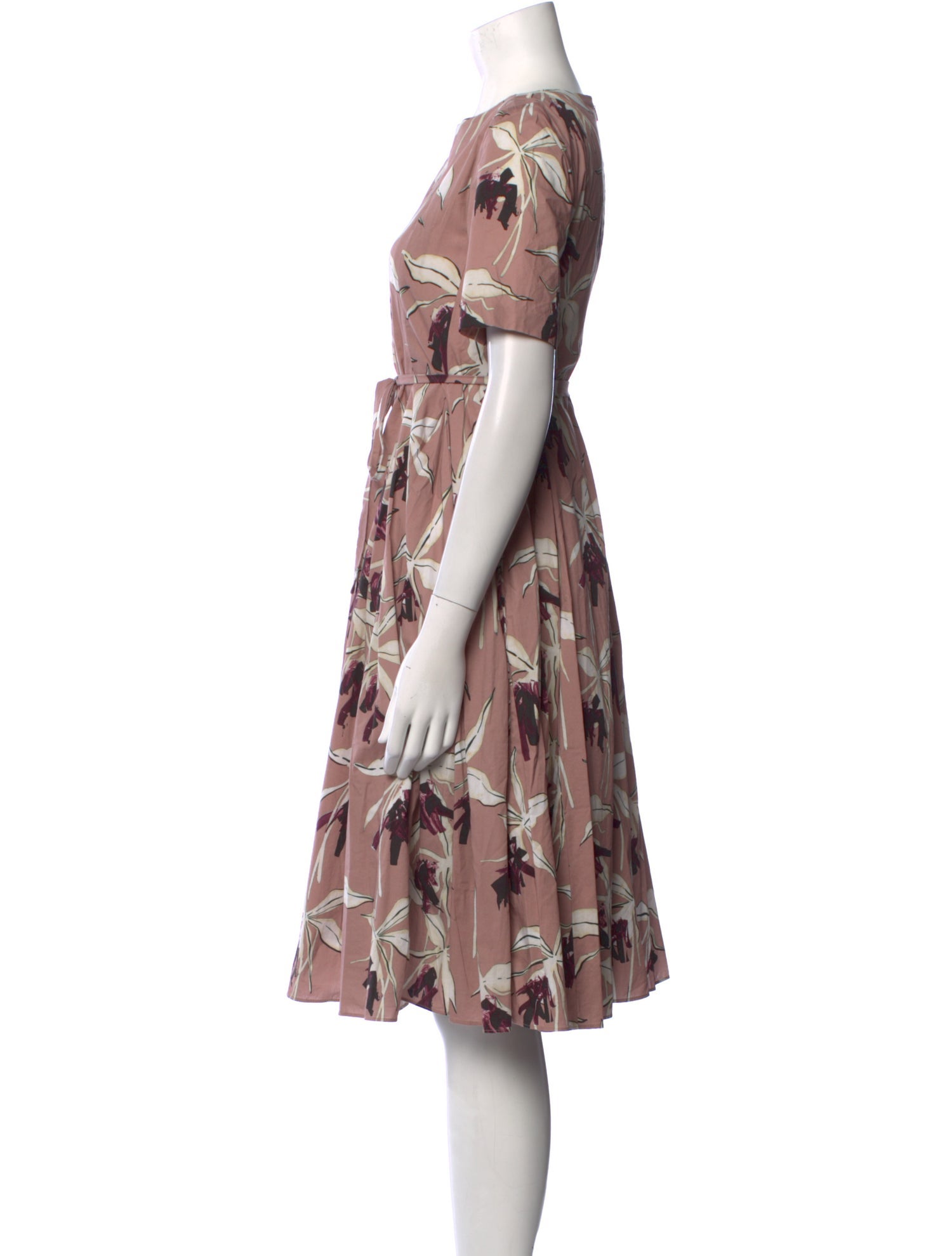 'S Max Mara Floral Print Knee-Length Dress