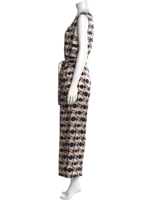 'S Max Mara Printed V-Neck Jumpsuit