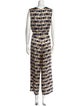 'S Max Mara Printed V-Neck Jumpsuit
