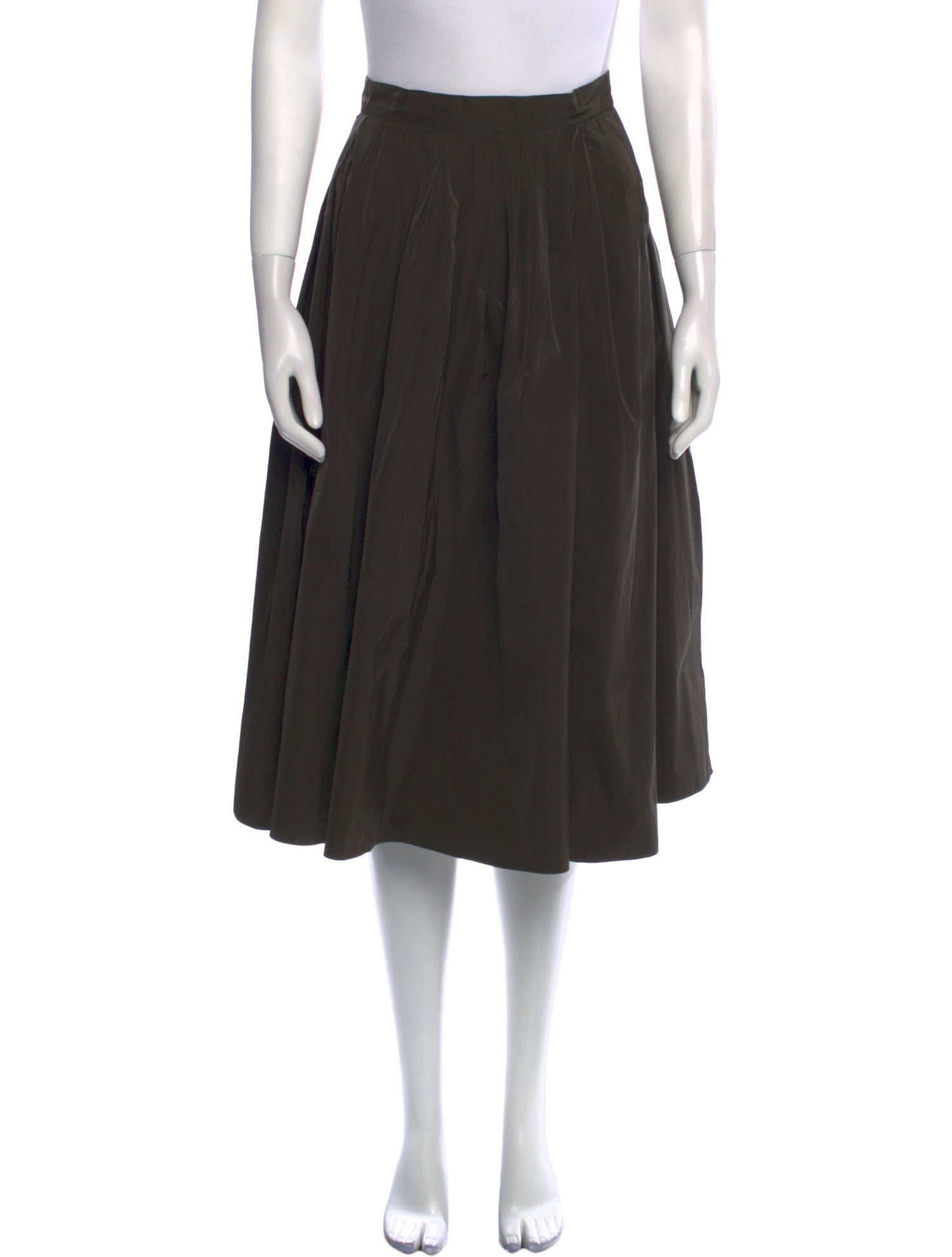 'S Max Mara Pleated Accents Midi Length Skirt