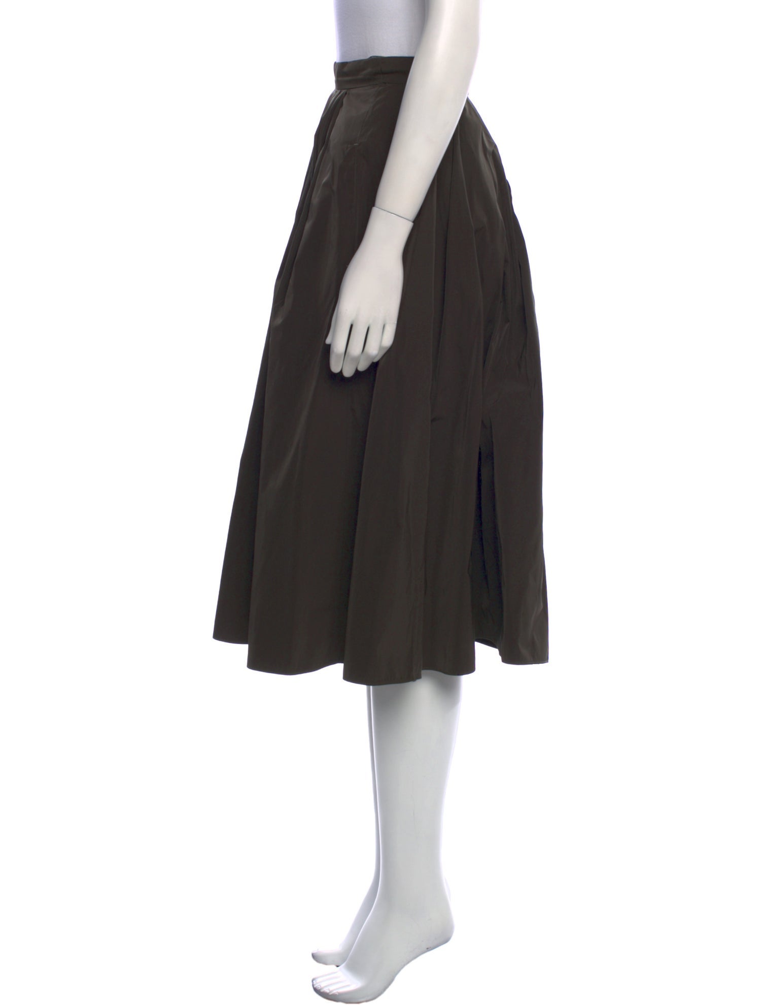 'S Max Mara Pleated Accents Midi Length Skirt